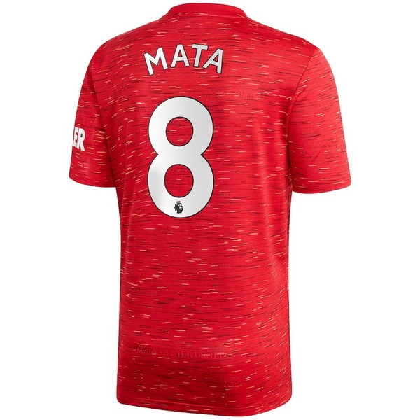 Camiseta Manchester United NO.8 Mata Primera equipo 2020-2021 Rojo